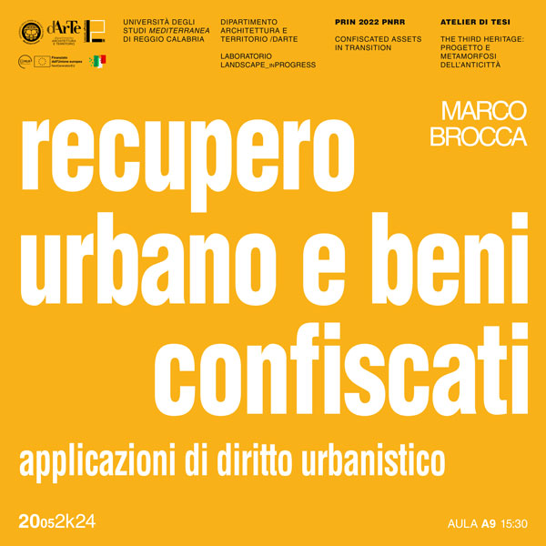 Recupero urbano e beni confiscati